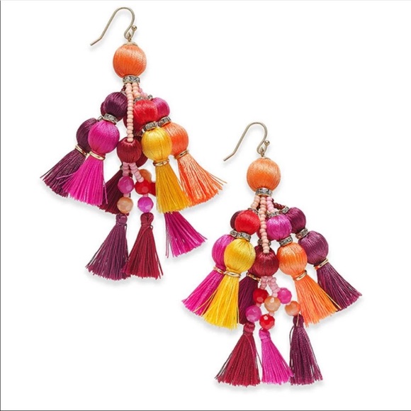 Kate Spade pretty pom tassel earring multi color - Picture 5 of 10
